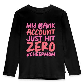 My Bank Account Just Hit Zero - Kinder Premium Bio Langarmshirt - Schwarz - Vorne - AI Model Kid Male (0cm)