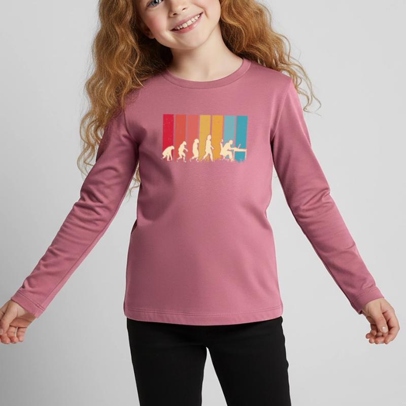 Computer Scientist Evolution Programmer Nerd Kids' Premium Longsleeve Shirt
