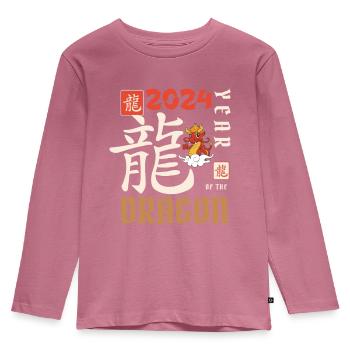 Chinese New Year Year Of The Dragon 2024 - Kids' Premium Longsleeve Shirt - mauve - Front - AI Model Kid Female (0cm)