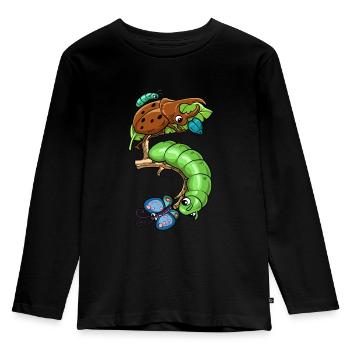 Insectes 5 Anniversaire - T-shirt manches longues Premium Enfant - noir - Devant - AI Model Kid Male (0cm)