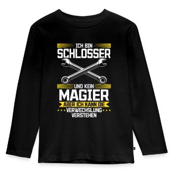 I'm a locksmith and not a magician - Kids' Premium Longsleeve Shirt - black - Front - AI Model Kid Male (0cm)
