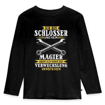 I'm a locksmith and not a magician - Kids' Premium Longsleeve Shirt - black - Front - AI Model Kid Male (0cm)