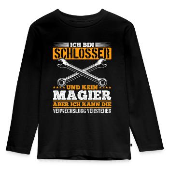 I'm a locksmith and not a magician - Kids' Premium Longsleeve Shirt - black - Front - AI Model Kid Male (0cm)