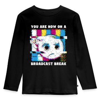 You now have a break from broadcasting - No signal - Kids' Premium Longsleeve Shirt - black - Front - AI Model Kid Male (0cm)