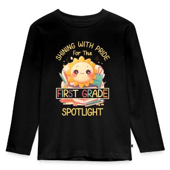 Shinging With Pride 1re année de l’école élémentaire Sun - T-shirt manches longues Premium Enfant - noir - Devant - AI Model Kid Male (0cm)