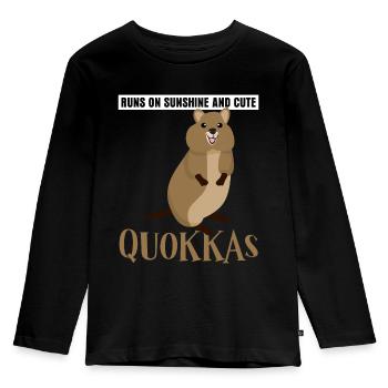 Quokkas Sunshine Quokka - T-shirt manches longues Premium Enfant - noir - Devant - AI Model Kid Male (0cm)