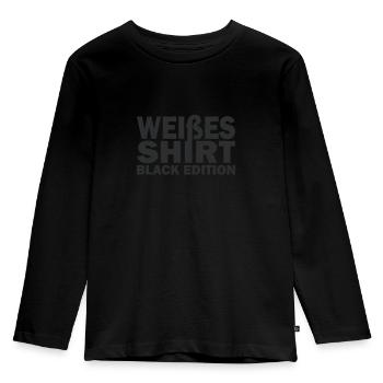 Discover the depth of black in any design - Kids' Premium Longsleeve Shirt - black - Front - AI Model Kid Male (0cm)