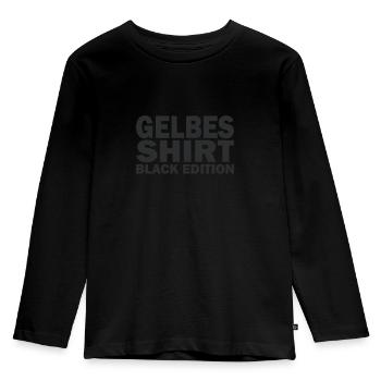 Discover the depth of black in any design - Kids' Premium Longsleeve Shirt - black - Front - AI Model Kid Male (0cm)