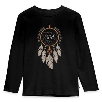 Attrape-rêves Attrape-rêves spirituel bohème - T-shirt manches longues Premium Enfant - noir - Devant - AI Model Kid Male (0cm)