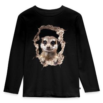 Suricate - T-shirt manches longues Premium Enfant - noir - Devant - AI Model Kid Male (0cm)