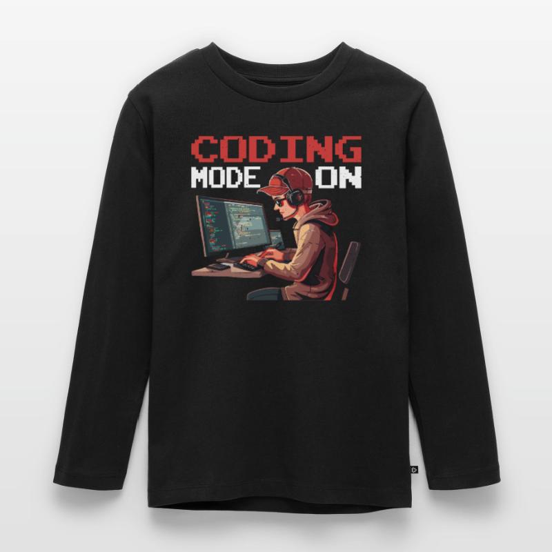 Coding Mode On 2 Kinder Premium Bio Langarmshirt