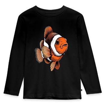 Clownfisch - Kinder Premium Bio Langarmshirt - Schwarz - Vorne - AI Model Kid Male (0cm)