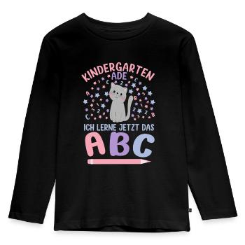 Bye Bye Kindergarten Kita Abgänger 2026 Mädchen - Kinder Premium Bio Langarmshirt - Schwarz - Vorne - AI Model Kid Male (0cm)