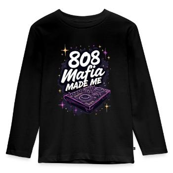 Music Produzent 808 Bass Hip-hop Beatmaker - Kinder Premium Bio Langarmshirt - Schwarz - Vorne - AI Model Kid Male (0cm)