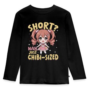 Anime Chibi Kawaii - Kids' Premium Longsleeve Shirt - black - Front - AI Model Kid Male (0cm)