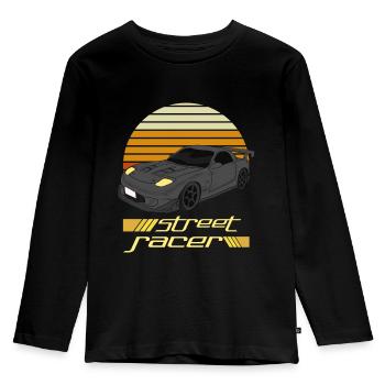 Straßenrennen Sportwagen PS Sportauto - Kinder Premium Bio Langarmshirt - Schwarz - Vorne - AI Model Kid Male (0cm)