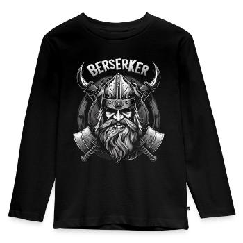 Berserker logo viking dark metal death noir - T-shirt manches longues Premium Enfant - noir - Devant - AI Model Kid Male (0cm)