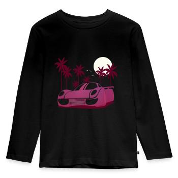 Autorennen - Rennwagen - Sportwagen - Kinder Premium Bio Langarmshirt - Schwarz - Vorne - AI Model Kid Male (0cm)