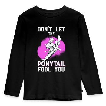 Karate Girl Karate Gifts For Karate Lovers Karate - Kinder Premium Bio Langarmshirt - Schwarz - Vorne - AI Model Kid Male (0cm)