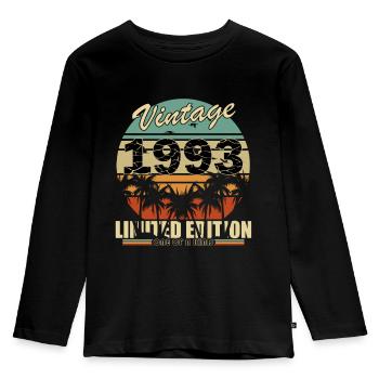 1993 - Born 1993 - Fantastic since 1993 - Kids' Premium Longsleeve Shirt - black - Front - AI Model Kid Male (0cm)