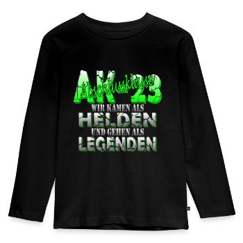 High School Graduation 2023 Saying Gift Graduation Ceremony - Kids' Premium Longsleeve Shirt - black - Front - AI Model Kid Male (0cm)
