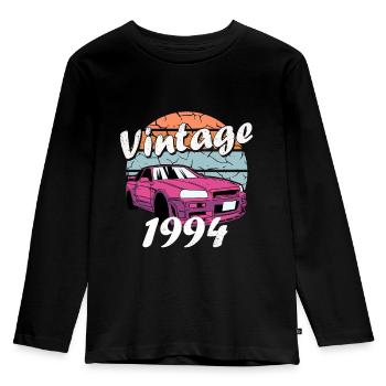 1994 - Baujahr 1994 - Jahrgang 1994 - Kinder Premium Bio Langarmshirt - Schwarz - Vorne - AI Model Kid Male (0cm)