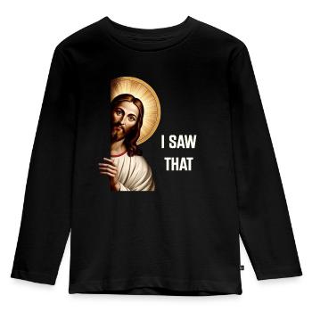 Jesus Freak Jesus Christus Meme Christlich Bibel - Kinder Premium Bio Langarmshirt - Schwarz - Vorne - AI Model Kid Male (0cm)