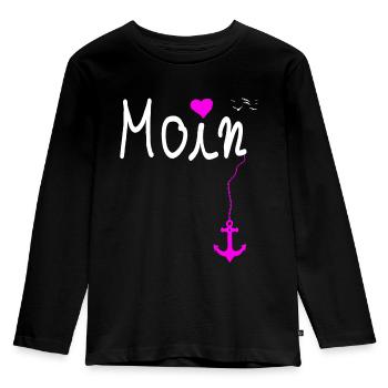 Moin Rose Rose Paillettes Bling Princesse - T-shirt manches longues Premium Enfant - noir - Devant - AI Model Kid Male (0cm)