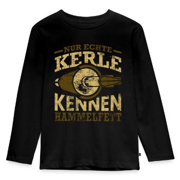 Fensterbauer Echte Kerle Geschenk - Kinder Premium Bio Langarmshirt - Schwarz - Vorne - AI Model Kid Male (0cm)