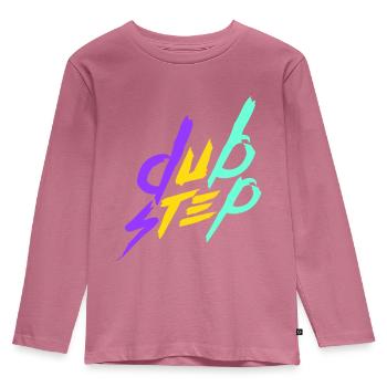 Dub Step Techno Musique Party Club Texte Lettrage - T-shirt manches longues Premium Enfant - mauve - Devant - AI Model Kid Female (0cm)