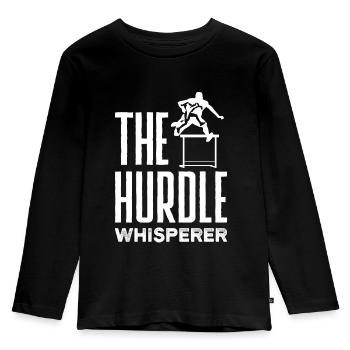 Hurdling Hurdle Runner Track and Field The - Kids' Premium Longsleeve Shirt - black - Front - AI Model Kid Male (0cm)