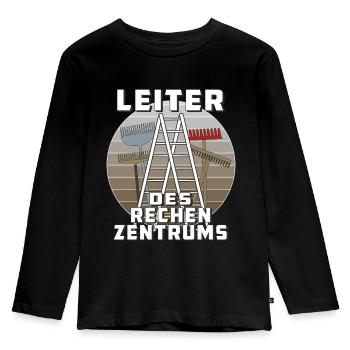 LEITER DES RECHENZENTRUMS - Kinder Premium Bio Langarmshirt - Schwarz - Vorne - AI Model Kid Male (0cm)