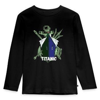 Titanic Remembered, RMS Titanic remembrance day - Kids' Premium Longsleeve Shirt - black - Front - AI Model Kid Male (0cm)