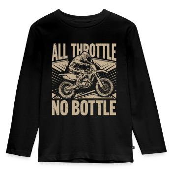 Adrenalin & Speed im Motocross - Kinder Premium Bio Langarmshirt - Schwarz - Vorne - AI Model Kid Male (0cm)
