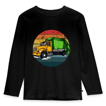 Müllmann Geschenk Müll Müllabfuhr Abfall Beruf - Kinder Premium Bio Langarmshirt - Schwarz - Vorne - AI Model Kid Male (0cm)