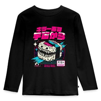 Hungry Sushi - Kids' Premium Longsleeve Shirt - black - Front - AI Model Kid Male (0cm)