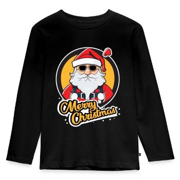 Noël Saint-Nicolas Joyeux Noël Cool - T-shirt manches longues Premium Enfant - noir - Devant - AI Model Kid Male (0cm)