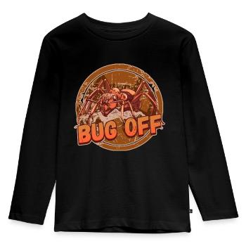 Bug Off Pest Control Exterminator Design for a - Kids' Premium Longsleeve Shirt - black - Front - AI Model Kid Male (0cm)
