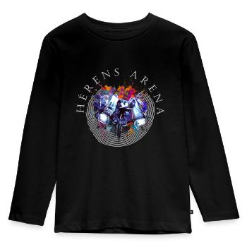 Herens Arena, Hernenkuh - Kinder Premium Bio Langarmshirt - Schwarz - Vorne - AI Model Kid Male (0cm)