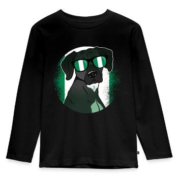 Nigeria - Kinder Premium Bio Langarmshirt - Schwarz - Vorne - AI Model Kid Male (0cm)
