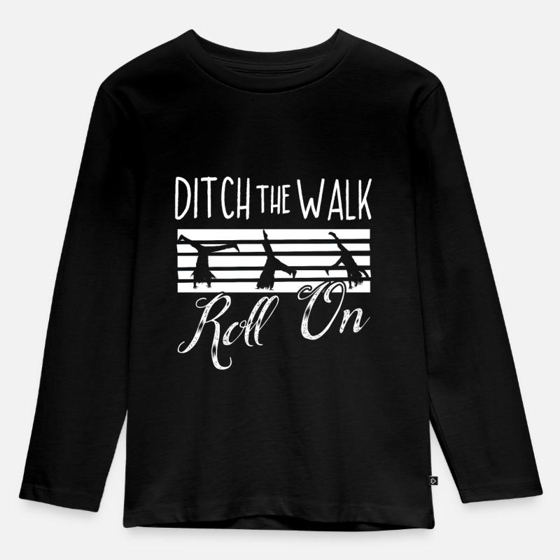 Cartwheeling Acrobat Ditch The Walk Roll On - Kinder Premium Bio Langarmshirt - Schwarz