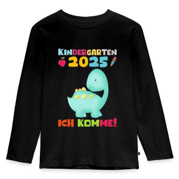 kiKindergarten 2025 Kids Gift Kita 2025 Décoration - T-shirt manches longues Premium Enfant - noir - Devant - AI Model Kid Male (0cm)