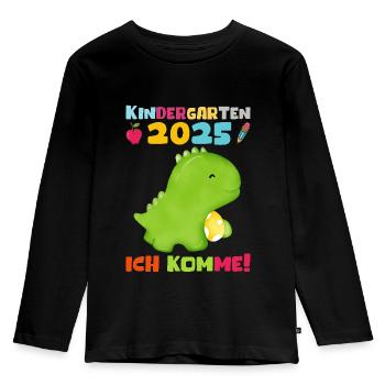 kiKindergarten 2025 Kids Gift Kita 2025 Décoration - T-shirt manches longues Premium Enfant - noir - Devant - AI Model Kid Male (0cm)