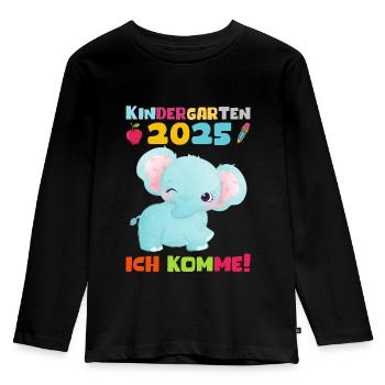 kiKindergarten 2025 Kids Gift Kita 2025 Décoration - T-shirt manches longues Premium Enfant - noir - Devant - AI Model Kid Male (0cm)