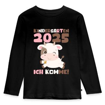 kiKindergarten 2025 Kids Gift Kita 2025 Décoration - T-shirt manches longues Premium Enfant - noir - Devant - AI Model Kid Male (0cm)
