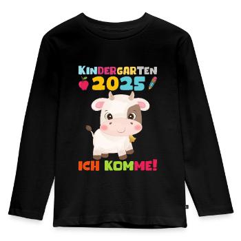 kiKindergarten 2025 Kids Gift Kita 2025 Décoration - T-shirt manches longues Premium Enfant - noir - Devant - AI Model Kid Male (0cm)