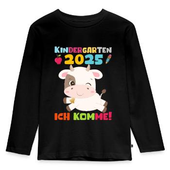 kiKindergarten 2025 Kids Gift Kita 2025 Décoration - T-shirt manches longues Premium Enfant - noir - Devant - AI Model Kid Male (0cm)