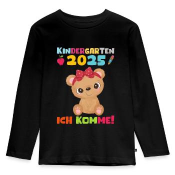kiKindergarten 2025 Kids Gift Kita 2025 Décoration - T-shirt manches longues Premium Enfant - noir - Devant - AI Model Kid Male (0cm)