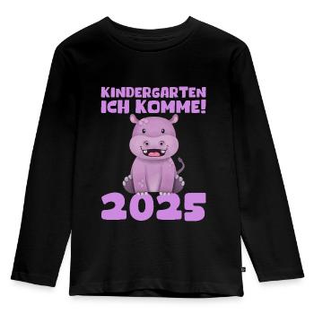 kiKindergarten 2025 Kids Gift Kita 2025 Décoration - T-shirt manches longues Premium Enfant - noir - Devant - AI Model Kid Male (0cm)