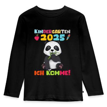 kiKindergarten 2025 Kids Gift Kita 2025 Décoration - T-shirt manches longues Premium Enfant - noir - Devant - AI Model Kid Male (0cm)